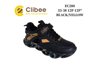 Кросівки дитячі Clibee EB280 black-yellow 33-38