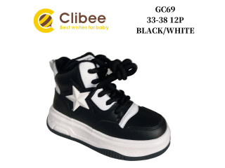 Черевики дитячі Clibee GC69 black-white 33-38