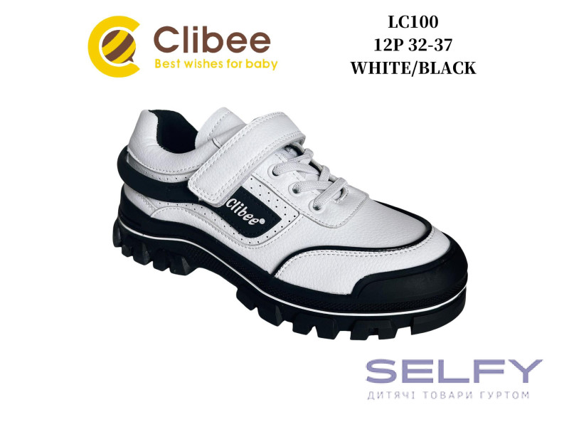 Кросівки дитячі Clibee LC100 white-black 32-37, Фото 1