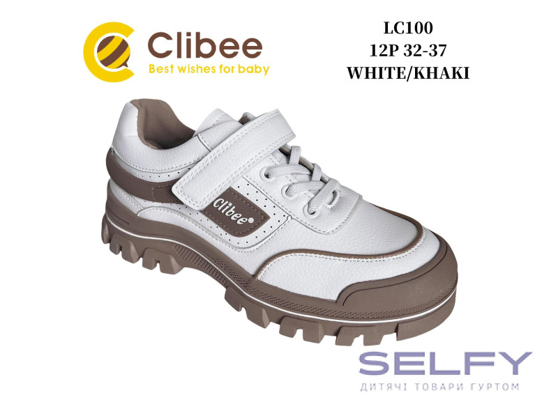 Кросівки дитячі Clibee LC100 white-khaki 32-37, Фото 1