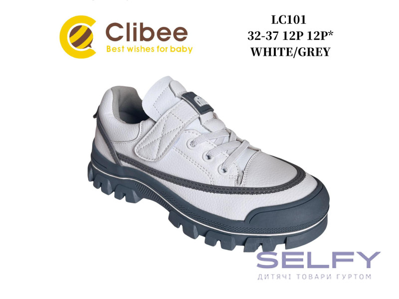 Кросівки дитячі Clibee LC101 white-grey 32-37, Фото 1