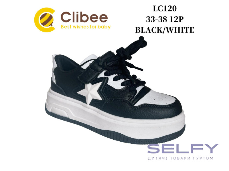 Кросівки дитячі Clibee LC120 black-white 33-38, Фото 1