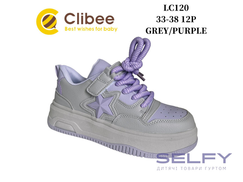 Кросівки дитячі Clibee LC120 grey-purple 33-38, Фото 1