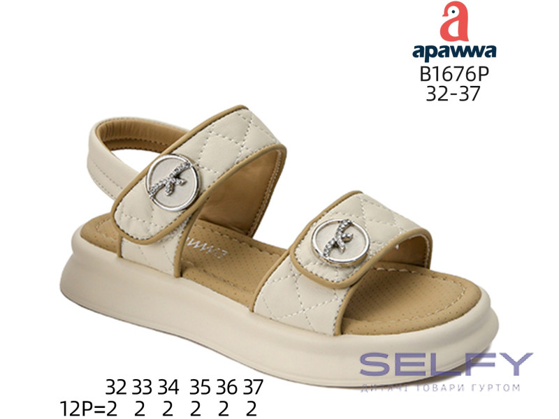 Босоніжки дитячі Apawwa B1676P beige 32-37, Фото 1