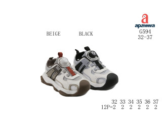 Босоніжки дитячі Apawwa G594 black 32-37