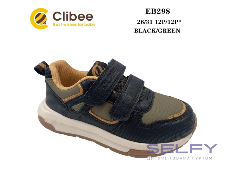 Кросівки дитячі Clibee EB298 black-green 26-31, Фото 1