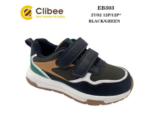 Кросівки дитячі Clibee EB303 black-green 27-32