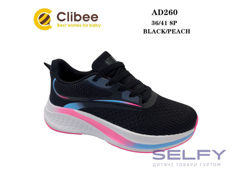 Кросівки Clibee AD260 black-peach 36-41, Фото 1