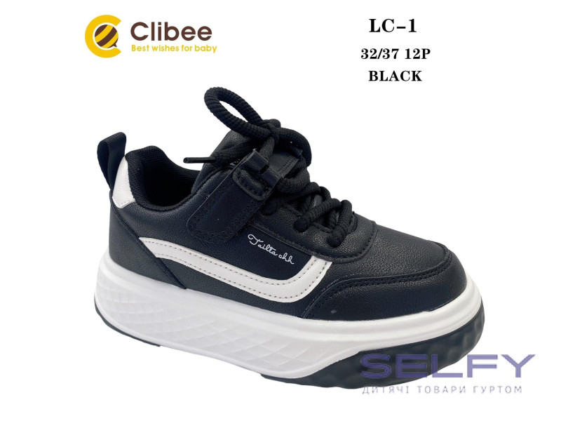 Кросівки дитячі Clibee LC-1 black 32-37, Фото 1