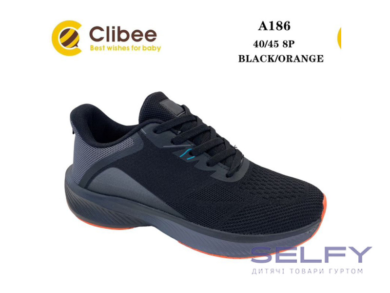 Кросівки Clibee A186 black-orange 40-45, Фото 1