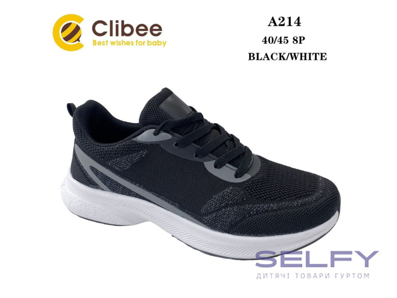 Кросівки Clibee A214 black-white 40-45, Фото 1