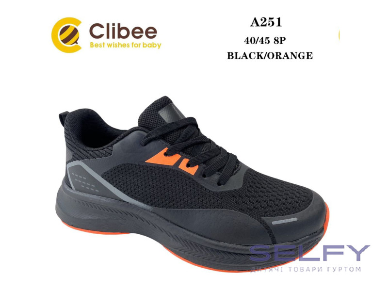 Кросівки Clibee A251 black-orange 40-45, Фото 1