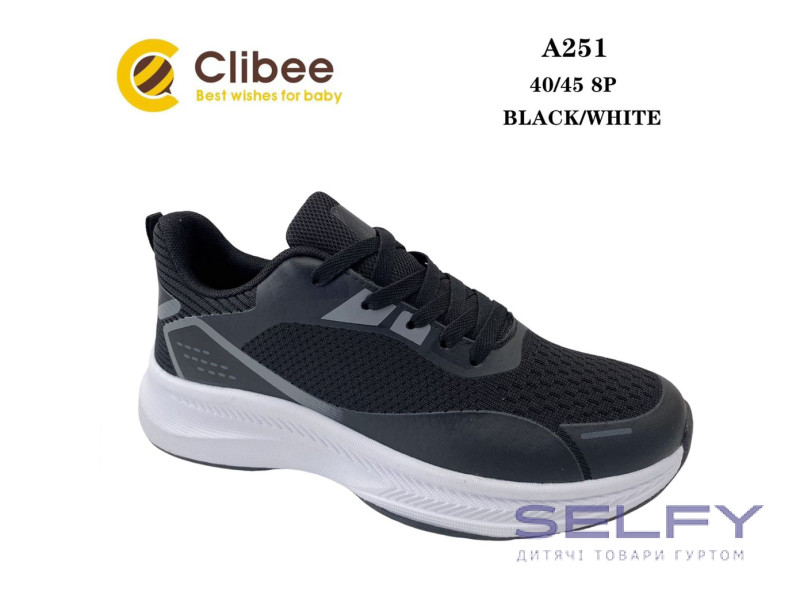 Кросівки Clibee A251 black-white 40-45, Фото 1
