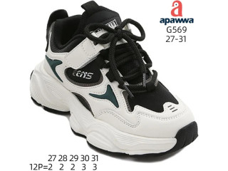 Кроссовки детские Apawwa G569 black-white 27-31