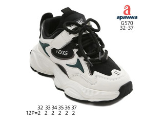 Кросівки дитячі  Apawwa G570 black-white 32-37