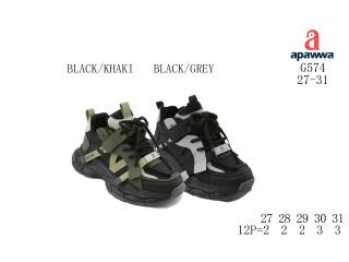 Кросівки дитячі  Apawwa G574 black-grey 27-31