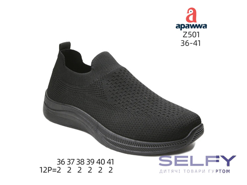 Кросівки  Apawwa Z501 black-b 36-41, Фото 1