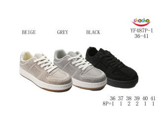Кросівки дитячі ShoSho YF487P-1 grey 36-41