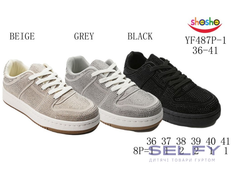 Кросівки дитячі ShoSho YF487P-1 grey 36-41, Фото 1