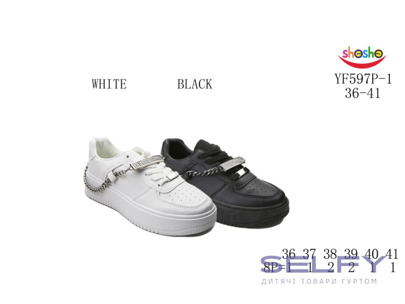 Кросівки дитячі  Apawwa-ShoSho YF597P-1 black 36-41, Фото 1