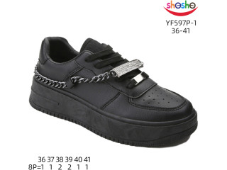 Кросівки дитячі ShoSho YF597P-1 black 36-41