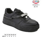 Кроссовки детские ShoSho YF597P-1 black 36-41