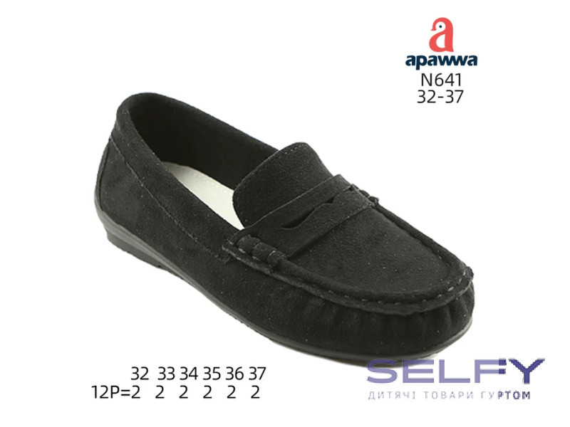 Туфлі дитячі Apawwa N641 black 32-37, Фото 1