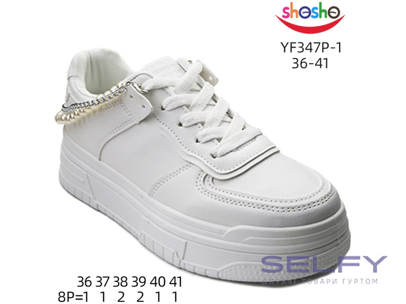 Кросівки дитячі ShoSho YF347P-1 white 36-41, Фото 1