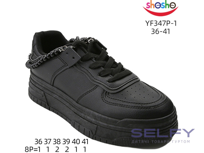 Кросівки дитячі  Apawwa-ShoSho YF347P-1 black 36-41, Фото 1