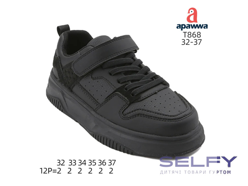 Кросівки дитячі  Apawwa T868 black 32-37, Фото 1
