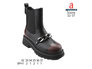 Черевики дитячі Apawwa D1018 black-red 32-37