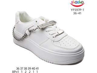 Кроссовки детские ShoSho YF587P-1 white 36-41