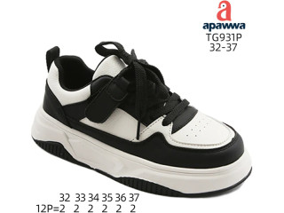 Кроссовки детские Apawwa TG931P black-white 32-37