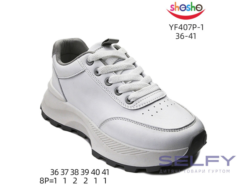 Кроссовки детские ShoSho YF407P-1 white 36-41, Фото 1