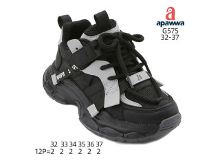 Кроссовки детские Apawwa G575 black-grey 32-37