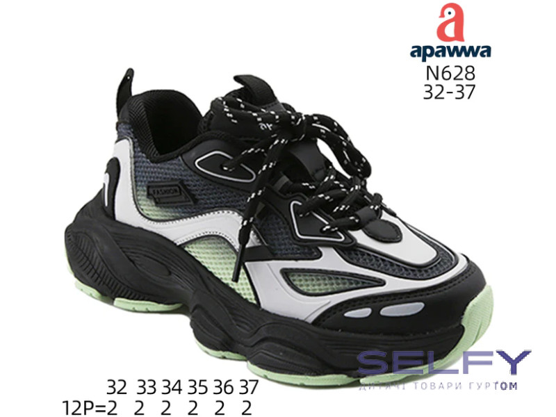 Кроссовки детские Apawwa N628 green 32-37, Фото 1