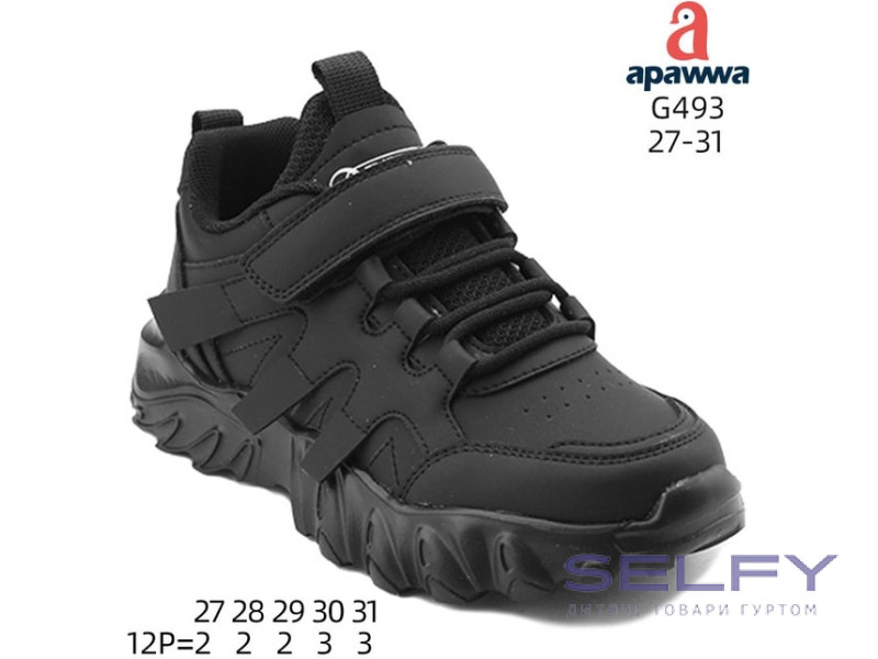 Кросівки дитячі  Apawwa G493 black 27-31, Фото 1