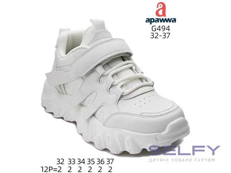 Кросівки дитячі  Apawwa G494 white 32-37, Фото 1