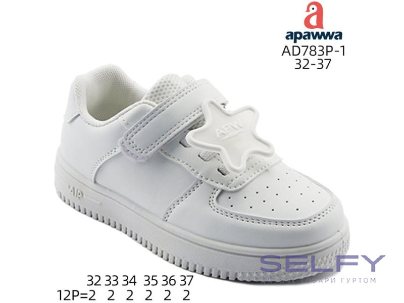Кроссовки детские Apawwa AD783P-1 white 32-37, Фото 1