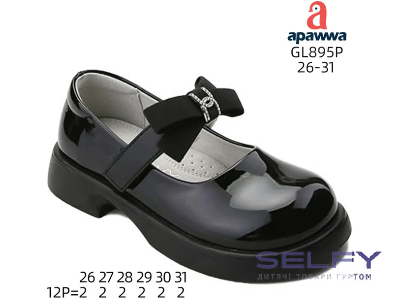 Туфлі дитячі Apawwa GL895P black 26-31, Фото 1