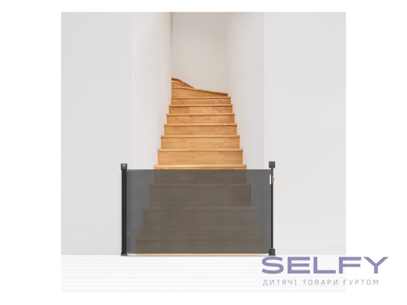 Захисний відкатний дверний бар`єр FreeON Sigma, black, Фото 3