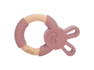 Прорізувач FreeON силіконовий зайчик, рожевий