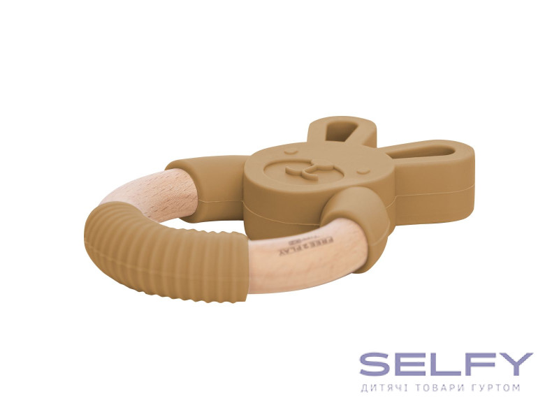 Прорізувач FreeON силіконовий зайчик, охра, Фото 3