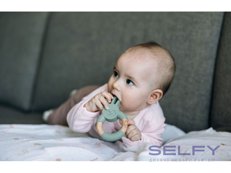 Прорізувач FreeOn силіконовий зайчик, зелений, Фото 5