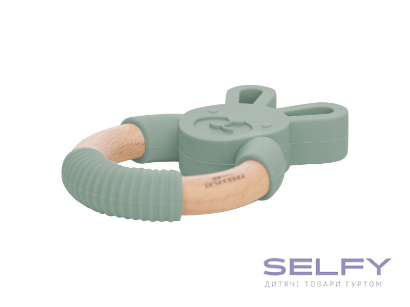 Прорізувач FreeOn силіконовий зайчик, зелений, Фото 3