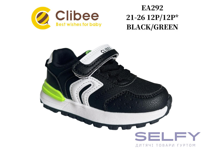 Кросівки дитячі Clibee EA292 black-green 21-26, Фото 1