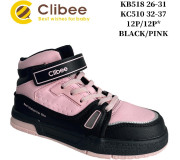 Хайтопы детские Clibee KC510 black-pink 32-37