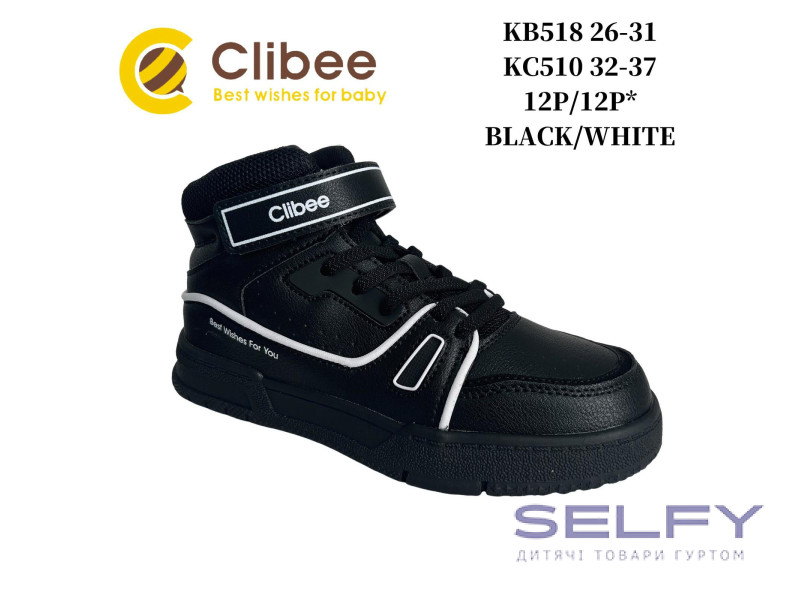Кросівки дитячі Clibee KB518 black-white 26-31, Фото 1