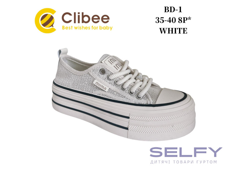 Кеди Clibee BD-1 white 35-40, Фото 1
