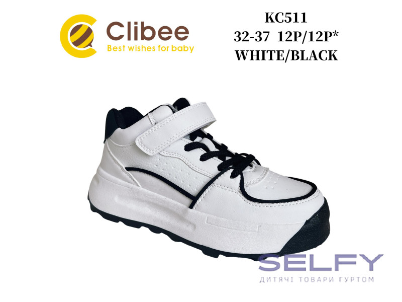 Кросівки дитячі Clibee KC511 white-black 32-37, Фото 1